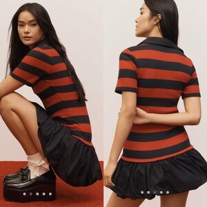 Anthropologie Maeve Bubble hem Twofer Mini dress